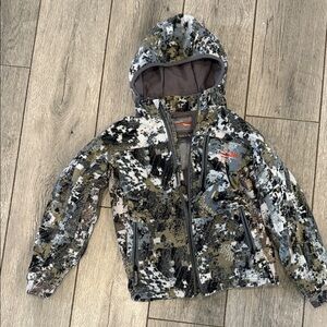 Kids Camouflage Hooded Puffer Jacket